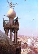 Jean-Leon Gerome A Muezzin Calling from the Top of a Minaret the Faithful to Prayer Germany oil painting artist